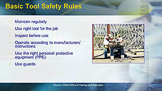 OSHA Construction: Hand and Power Tool Safety