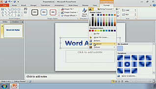 Microsoft PowerPoint 2010: Formatting Text on Slides