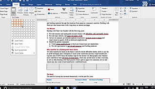 Microsoft Word 2016 Level 1.5: Adding Tables